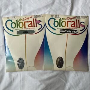 Two Pairs Vintage Coloralls Pantyhose Tights